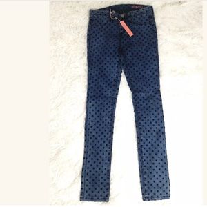 BLANK NYC GIRLS SKINNY JEANS PANTS BLUE WITH BLACK